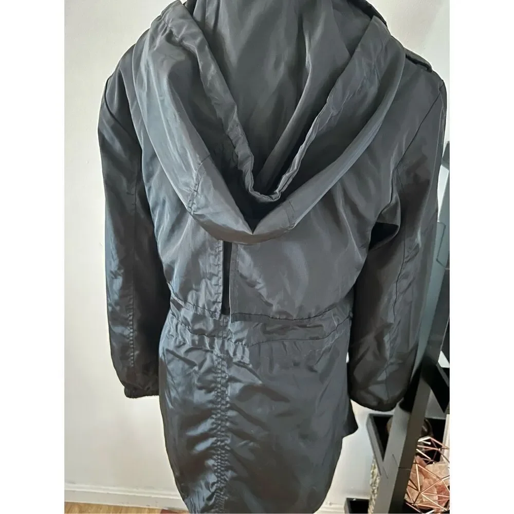 Kate spade  black raincoat size xs with a hoodie